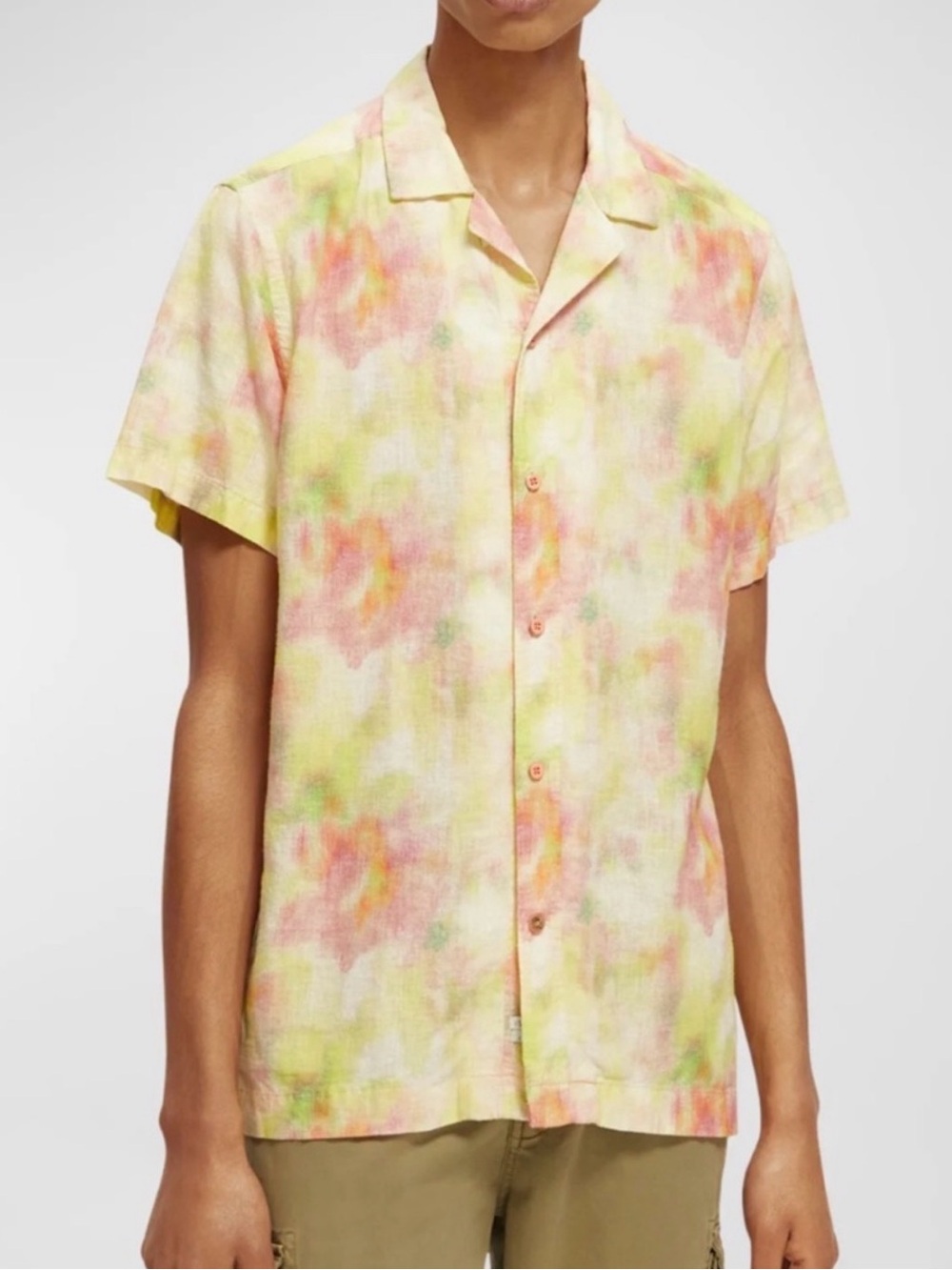 Scotch & Soda Tie-Dye Printed short sleeve shirt